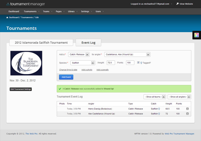 Tournament Manager Web