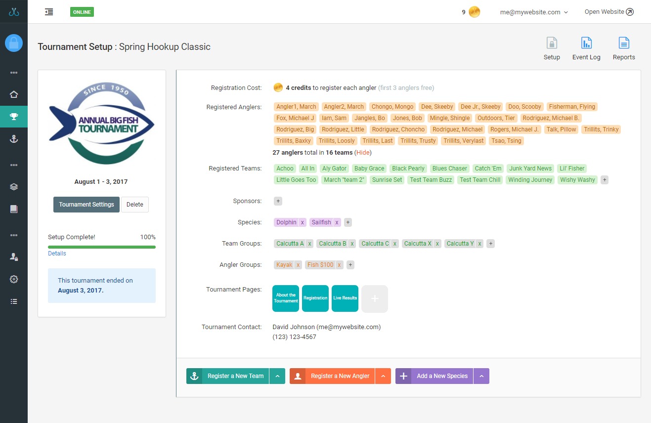 Fishing Tournament Software for Real-Time Scoring – Web Pro Tournament  Manager